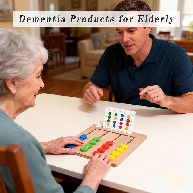 Dementia Games and Activities Kits for Seniors,Wooden Puzzles Gifts to Keep Older Adults Cognitive and Busy,Alzheimers Products for Elderly