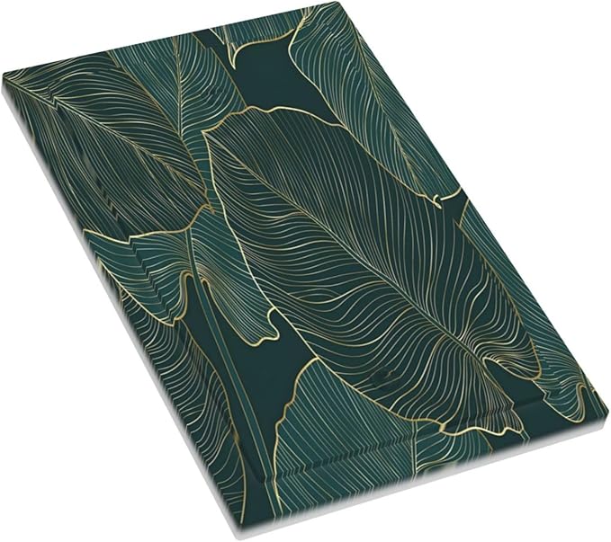 Gold Tropical Green Botanical Palm Leaves Light Switch Cover Plate 1 Gang No Device Blank Electrical Wall Plates Faceplate Decorative Switch Plate Covers for Bedroom Living Room Decor