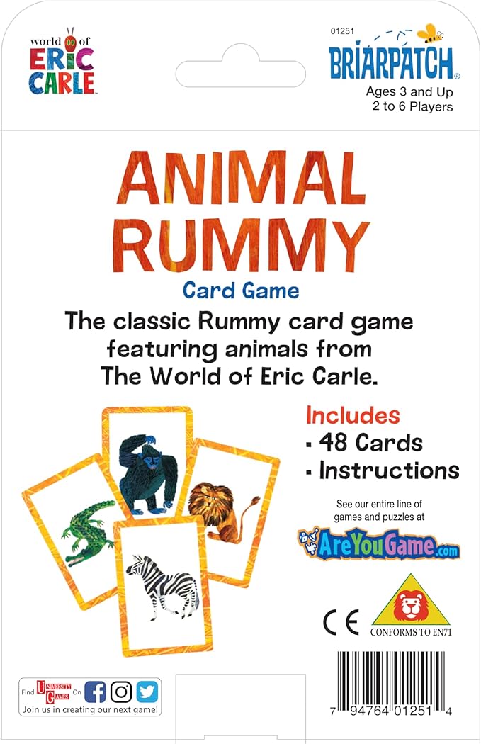 Briarpatch | The Very Hungry Caterpillar Animal Rummy Card Game, Ages 3+