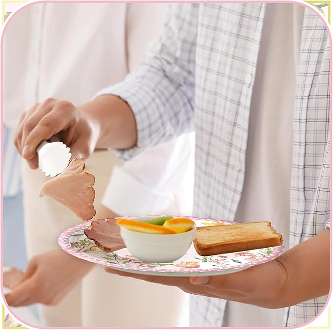 120PCS Fairy Party Supplies for Girls 1st 2rd First Birthday Fairies Enchanted Themed Baby Shower Party Decorations Garden flower Tableware Set Paper Plates Napkins Forks for 20 Guests