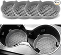 SINGARO Car Cup Holder Coaster, Silicone Cup Holder Insert, Universal Non-Slip Cup Holders, Car Accessories Interior for Women and Man 4 Pack Gray