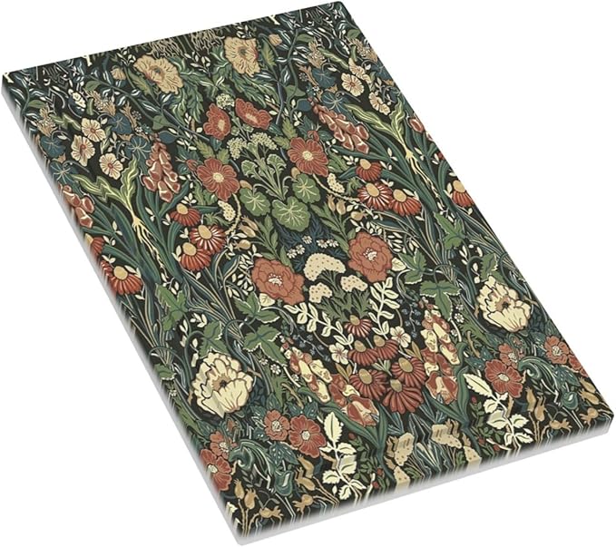 Light Switch Cover Plate Vintage Dark Floral William Morris Green Flower 1 Gang No Device Blank Electrical Wall Plates Faceplate Decorative Switch Plate for living Room Home Decor