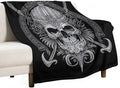 60 x 80 Inches Flannel Throw Blanket Crossed Bones Or Swords Pirate SkullBirthday Present for Men Women Winter Holiday Soft Blankets for Bedding Sofa