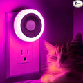 Briignite Motion Sensor Night Light Purple, [2 Pack] Night Lights Plug into Wall, Auto On/Off Motion Activation Nightlight, Energy-Saving 0.6W LED Purple Night Light, Ideal for Kids, Bedroom, Bathroom