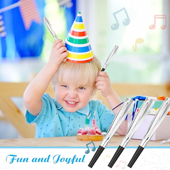 48 Pcs Party Blowers, New Years Eve Noise Makers, for Gold Noise Makers Party Favors, Baby Shower, Kids Birthday, New Year Party