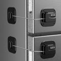 Refrigerator Lock, Combination Lock for Refrigerator Cabinets, Drawers, Heavy Duty Fridge Lock, Easy Install No Keys Needed (Black-2Pack)