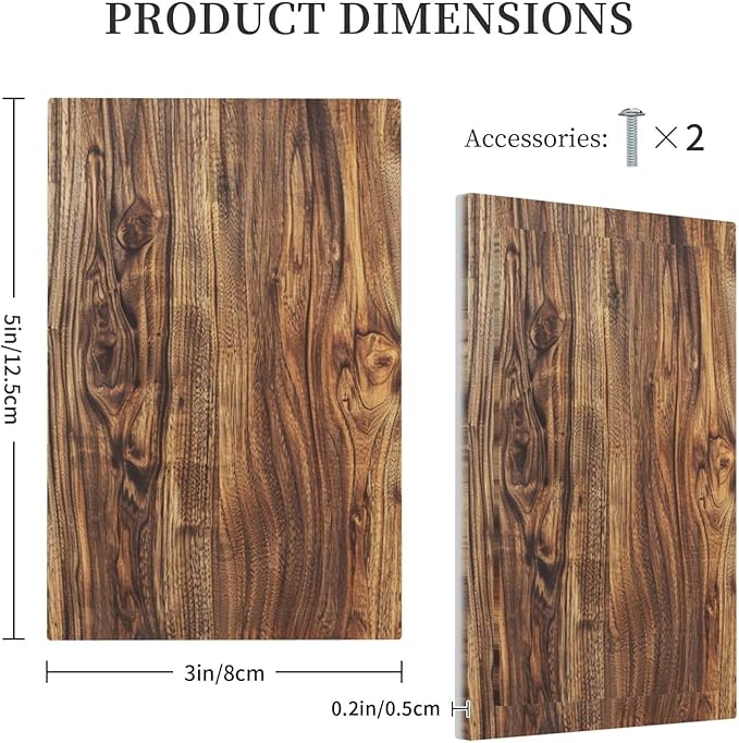 Distressed Wood Brown Wood Texture Light Switch Cover Plate 1 Gang No Device Blank Electrical Wall Plates Faceplate Decorative Switch Plate Covers for Farmhouse Home Decor
