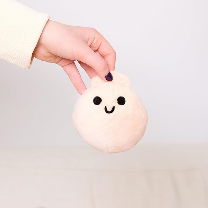 WHAT DO YOU MEME? Emotional Support Dumplings by Relatable, Cuddly Stuffed Animals and Plushies Set, Small Gifts for Mom, Includes 5 Dumplings Plush Toys with Carrying Basket, for Mom