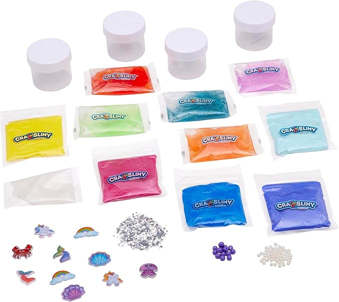 CRA-Z-Slimy DIY Slime Kit for Girls - Sparkle Fantasy Theme with Unicorns, Mermaids, & More, Scented Butter & Glitter Slimes, Arts & Crafts Gift for Kids 6+