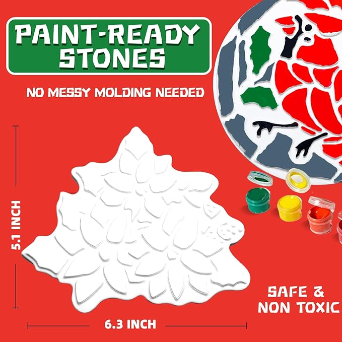 EggSun 8Pcs Stepping Stones Painting Crafts Kit for Kids 4 8 6, DIY Garden Stones Outdoor Paint Your Own Ceramic Unicorn Arts and Crafts for Boys Girls Ages 4 7 9 10 12 Christmas Birthday Gifts