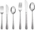 12 Piece Kids Utensils Silverware Set, E-far Stainless Steel Hammered Toddler Cutlery Child Flatware Progress Set, Small Adult Diet Tableware Include Fork Spoon Knife, Mirror Finished, Dishwasher Safe