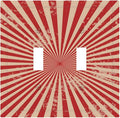 Retro Circus Sparkling Red White Lines Mid Century Decorative Switch Plates 2 Gang Double Toggle Outlet Light Switch Cover Wall Plate Electrical Faceplate for Farmhouse Home Decor