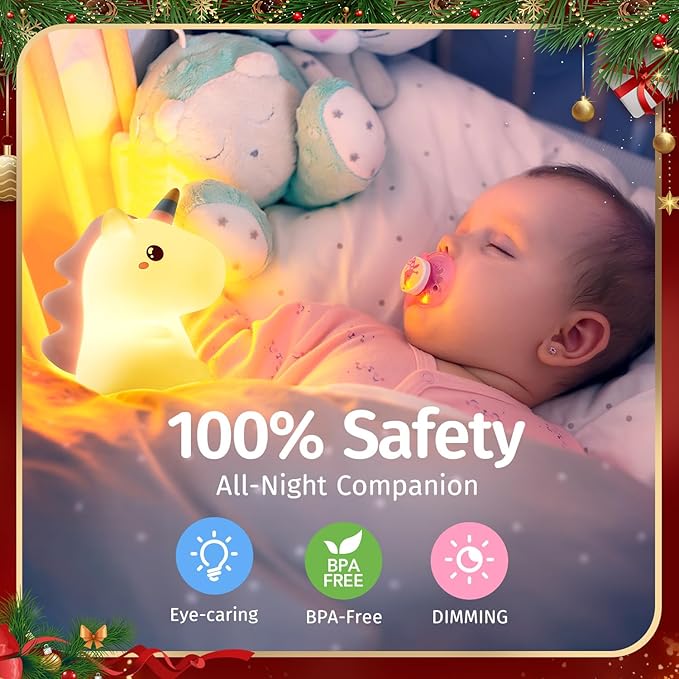One Fire Unicorn Night Light for Kids, 16 Colors & Remote Control Baby Night Light, Rechargeable Unicorn Lamp, Cute Gifts for Kids Gifts Teen Girl Gifts