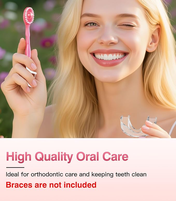 12 Pack 5 in 1 Disposable Mini Toothbrushes with Toothpaste, Floss, Pick & Tongue Scraper, Individually Wrapped, Portable Toothbrush Travel Set for Kids Adults, Peach Flavor