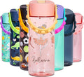 Elemental Water Bottles for Kids - Splash Kids Water Bottle for School with Pop-it Handle - BPA Free Tritan Plastic Water Bottle with Straw Leak Proof when Spout is Closed - Ballerina - 18oz