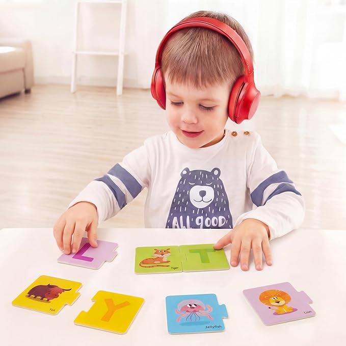 Toi 6 Packs Large Piece Toddler Jigsaw Puzzles for Kids Aged 1.5+, Alphabet Puzzle Floor Puzzles for Beginner, Preschool Learning Game for Boys Girls, Alphabet Matching