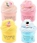 4 Pack Cloud Slime Kit, Soft and Non-Sticky, Girls and Boys DIY Stress Relief Toy, for Kids Party Favor, Birthday Gift