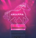 MIRROR MANIA Night Light Multi Color Personalized LED Plug-in, Ultra-Slim Touch Night Light Smart Dusk to Dawn Sensor, Kids Children's Bedroom Kitchen Bathroom Hallway Play Room Variations (Horse)