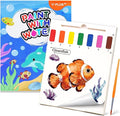 YPLUS Paint with Water Books for Toddlers, Watercolor Painting Paper, Gift for Kids Ages 1-3, 2-4, 4-6, Art Craft Gift for Drawing with Brush - Sea