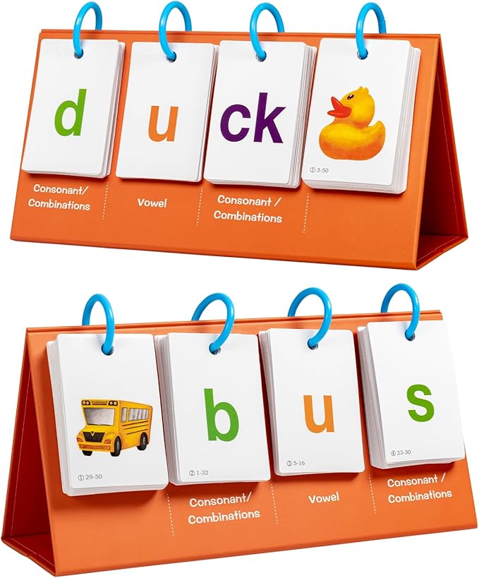 Alened Sight Words Flash Cards for Kindergarten, Phonics Flash Cards, CVC Word Games Pocket Chart, Classroom Learning Activities, Phonics Games for Reading, Speech Therapy Materials for Kids