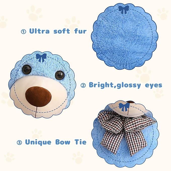 MaoGoLan Giant Plush Teddy Bear, Life Size Large Stuffed Animal, 5 Feet, Soft and Fluffy Big Teddy Bear Gift for Baby Shower, Christmas, Valentine's Day, Blue