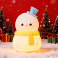 Snowman Squishy Light Silicone Touch Night Lamp, Nursery Novelty Christmas Lamp for Bedroom Decor, Squishy Night Light with Colorful Glow