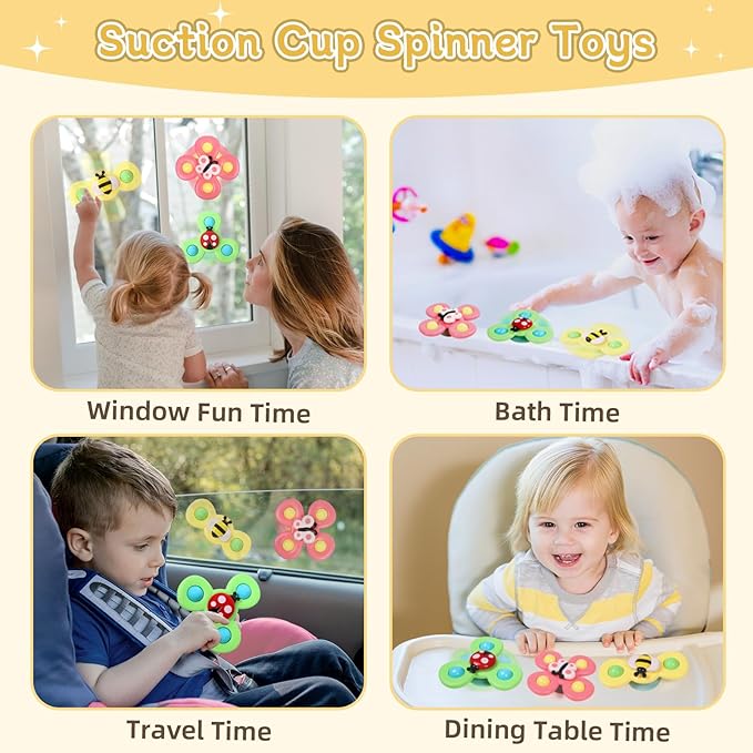 Baby Toys 6-12 Months, 6 in 1 Montessori Toys for Toddlers 1-3, Infant Sensory Pull String Toy, Fidget Spinners Soft Baby Blocks Stacking Cups, Baby Gifts for 1 Year Old