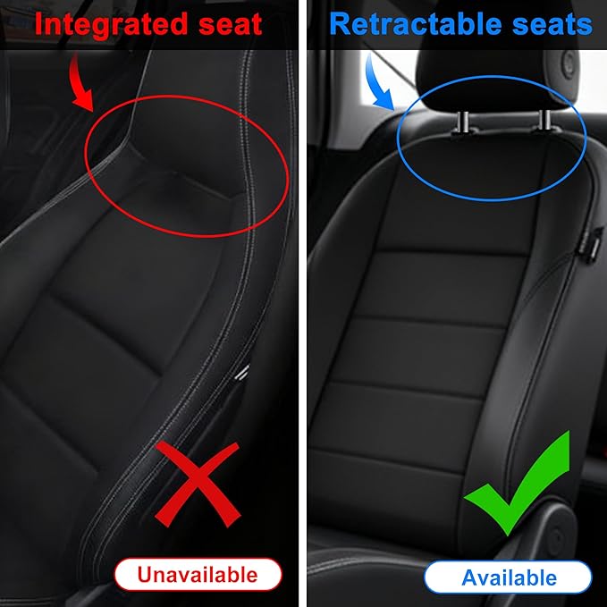 Back Seat Protector Car Kick Mats for Chevrolet Chevy Silverado with 2 Pocket Storage Organizer - Faux Leather Back Seat Covers for Kids Feet Waterproof Dirt Automotive Accessories (1 Pair,Black)