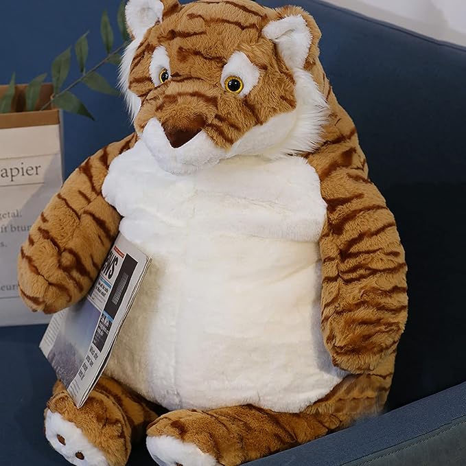 Tiger Weighted Stuffed Animals, 17" 3.5 lbs Weighted Tiger Plush Large Weighted Plush Animal Toy Pillow Gifts for Boys and Girls