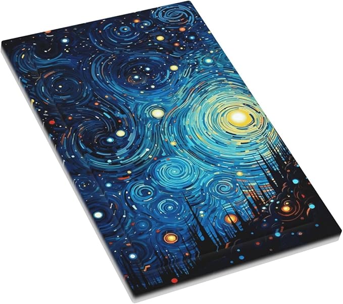 Light Switch Cover Plate Abstract Starry Night Style 1 Gang No Device Blank Wall Plate Decorative Switch Plate Covers Electrical Outlet Cover for Home living Room Decor