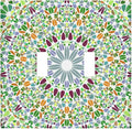Mandala Flower Abstract Round Mosaic Floral Decorative Switch Plates 2 Gang Double Toggle Outlet Light Switch Cover Wall Plate Electrical Faceplate for Bedroom Living Room Decor