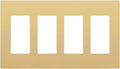 ENERLITES Elite Series Screwless Decorator Wall Plate Child Safe Outlet Cover, Gloss Finish, Size 4-Gang 4.68" H x 8.30" L, Unbreakable Polycarbonate Thermoplastic, SI8834-GD, Gold