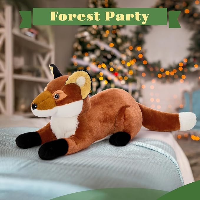 BENINY Giant Fox Stuffed Animal 30", Large Stuffed Foxes Plush Toy, Fluffy Toy Birthday Gifts Throw Pillow for Kids - Sweet Companion