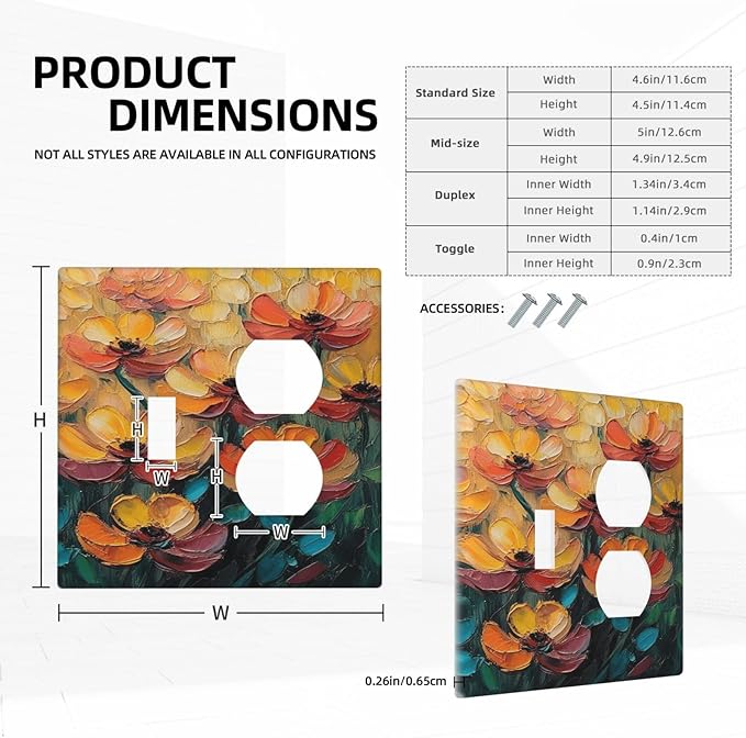 Decorative Art Light Switch Covers Enchanted Glowing Forest 2 Gang Single Toggle Duplex Combination Electrical Faceplate Switchplate Wall Plate for Home Decor