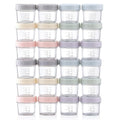 VITEVER 24-Pack Glass Baby Food Storage Containers - 4 oz Baby Food Storage Jars With Lids, Baby Food Maker, Microwave, Dishwasher & Freezer Safe