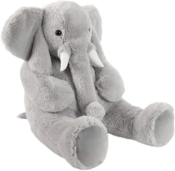 Vermont Teddy Bear Giant Elephant Stuffed Animal | 4 Foot Elephant Plush Toy and Emotional Support Plush for Kids and Adults | Crafted in the USA