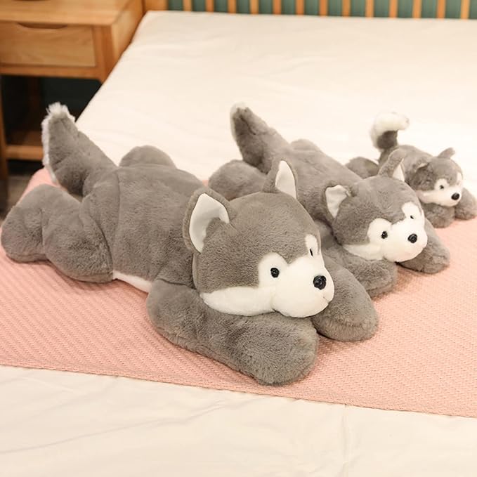 Doireum Weighted Stuffed Animals, 3.3 lbs Weighted Husky Stuffed Animal Plush Toy Cute Huskies Plush Animals Throw Pillow Gifts for Boys Girls, 19.6 inch