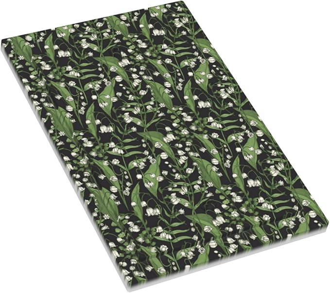 Boho Floral Green Leaves White Flowers Light Switch Cover Plate 1 Gang No Device Blank Electrical Wall Plates Faceplate Decorative Switch Plate for Farmhouse Bed Room Decor