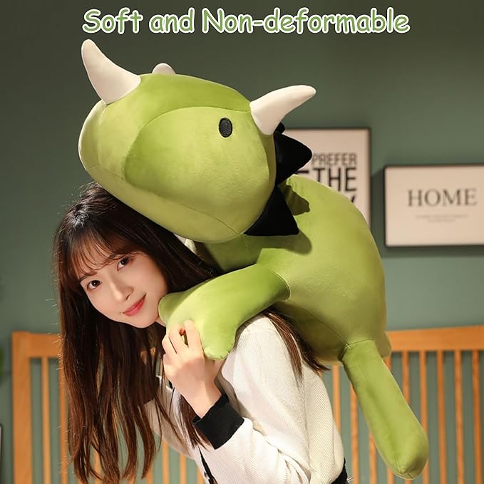 SQEQE Weighted Dinosaur Plush, Weighted Dinosaur Stuffed Animal, Dino Plushies Pillow Toy Gift for Kids Adults 13.8 Inch, 1.6 Lbs