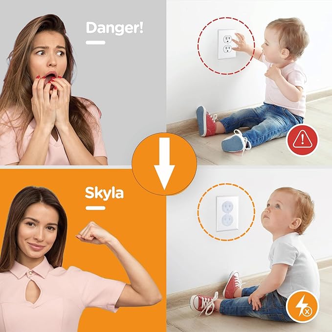 100 Pack Outlet Covers Baby Proofing Clear Outlet Covers Baby Safety Outlet Plug Covers Safe & Secure Electric Plug Protectors Sturdy Childproof Socket Covers for Home & Office
