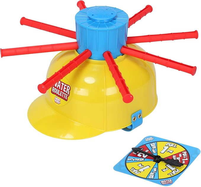 Zing Hog Wild Water Roulette Game: The Ultimate Suspense-Filled Water Challenge – Hilarious Fun Family Party Game with Adjustable Helmet, Rods, and Spinner – Kids and Adults - Ages 8 and Up