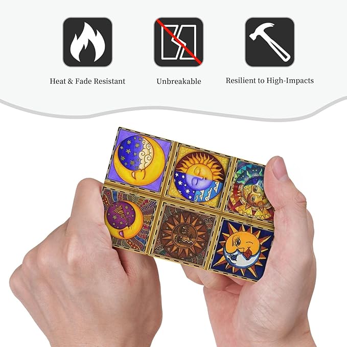 Mexican Talavera Tiles Star Pattern Celestials Theme Print Light Switch Cover Plate 1 Gang No Device Blank Electrical Wall Plates Faceplate Decorative Switch Plate for Kitchen Home Decor