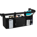 Double Stroller Organizer Universal with 2 Insulated Cup Holders & Cooler Bag, Large Storage Parent Console for Bob Duallie, Baby Jogger City Mini GT2