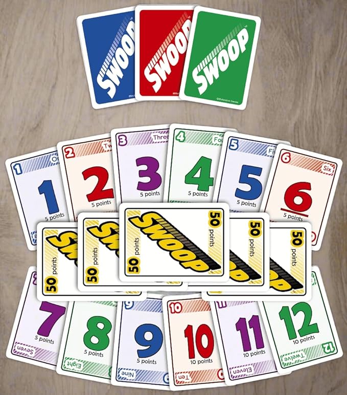 SWOOP Card Game | Fun for The Entire Family | Easy to Learn | Easy to Play | Great Social for Game Nights | Kids, Teens, Adults, and Seniors | Ages 7+ | 3 to 8 Players