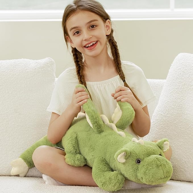 Tezituor Dragon Stuffed Animal Glow in The Dark, 31.5" Large Soft Dragon Plush Pillow Christmas Birthday Toy Gifts for Kids&Adults