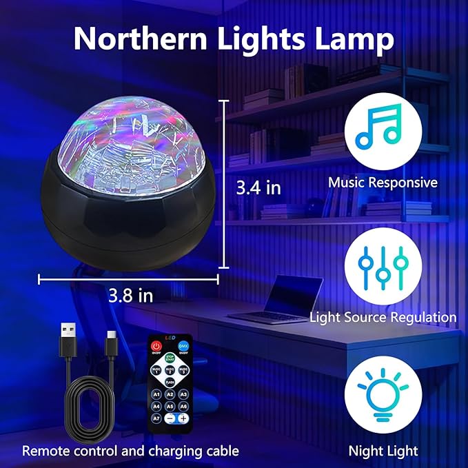 MAXROCK Projector Night Lights for Bedroom Decor, Star Sky Moon Light Projector, Romantic Muticolor Night Lighting Lamp, Creative Gifts