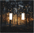 Whimsical Nature Enchanted Forest Landscape Decorative Switch Plates 2 Gang Double Toggle Outlet Light Switch Cover Wall Plate Electrical Faceplate for Bedroom Living Room Decor