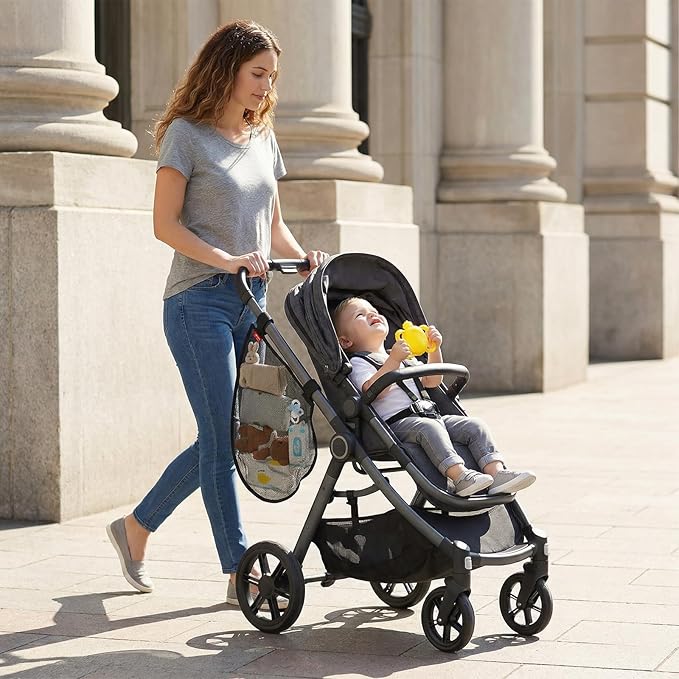 Universal Stroller Organizer Side Sling Stroller Organizer Polyester Net Mesh Bag Fits for Nuna, Baby Jogger, Britax, Uppababy, Doona Strollers