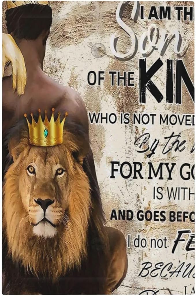 Quotes African Man Afro Lion 1 Gang No Device Wall Plate Decorative Blank Light Switch Cover Switchplate Electrical Faceplate for Bathroom Home Bedroom Art Decor
