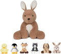 Niuniu Daddy 14" | 3.5 Pound Weighted Kangaroo Stuffed Animal for Boys Girls, Cute Stuffed Kangaroo Plush Toys for Kids Adults, Pillowfort Body Pillow Plush for Presents Birthday Christmas Holiday